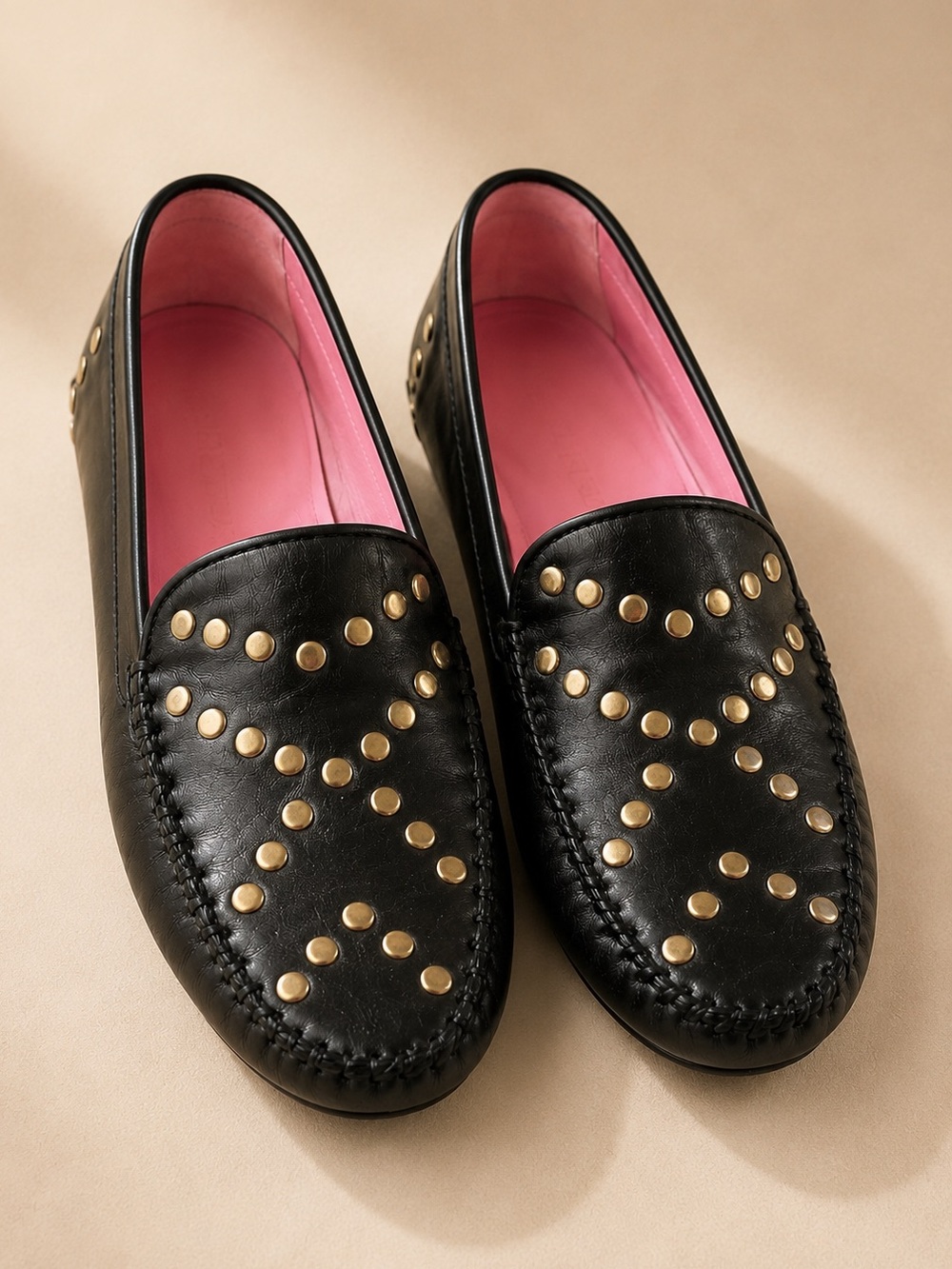Robert Zur True Glove Studded Driver Loafers
9.5 Soft Lambskin Leather Moccasins